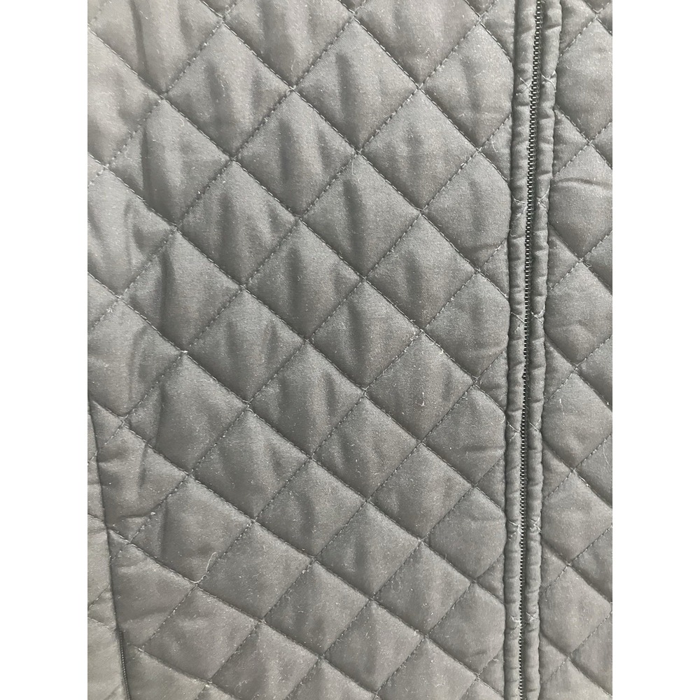 Women's LAUREN RALPH LAUREN Zip Quilted Vest w/Faux Fur Collar S BLACK - Picture 2 of 6